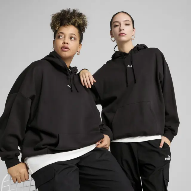Puma Ess Oversized Hoodie Black 685398-01 - L
