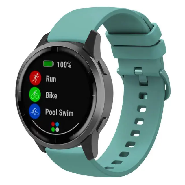 Smooth Λουράκι Σιλικόνης για Smartwatch 22mm- Cactus Green OEM 3