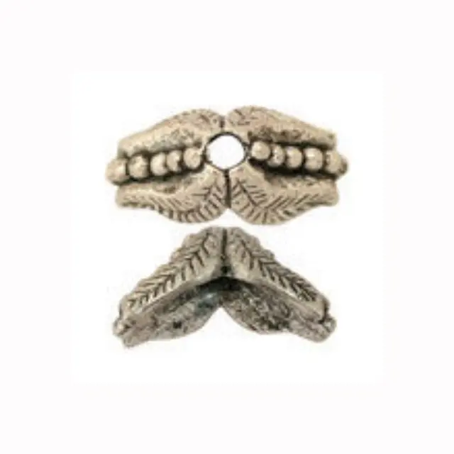 Διακοσμητικό Χυτό Pewter - Καπελάκι Sepal - Antique Silver - 2τεμ