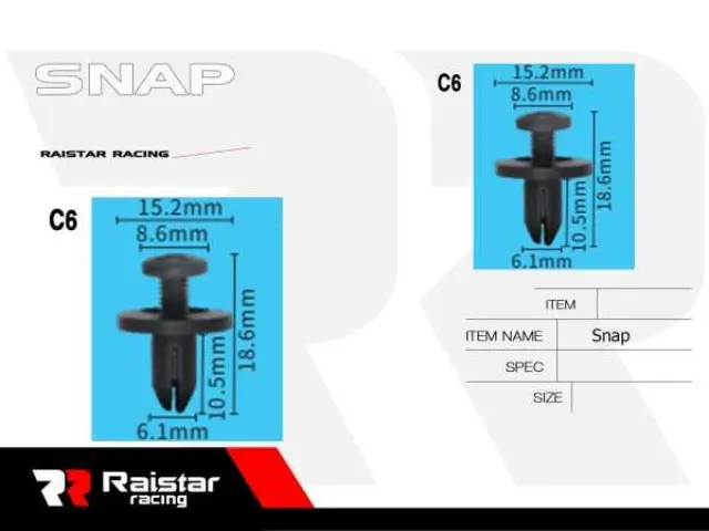 Σετ συνδετήρες αυτοκινήτου - 10pcs - R-F16101-06 - 180863 2