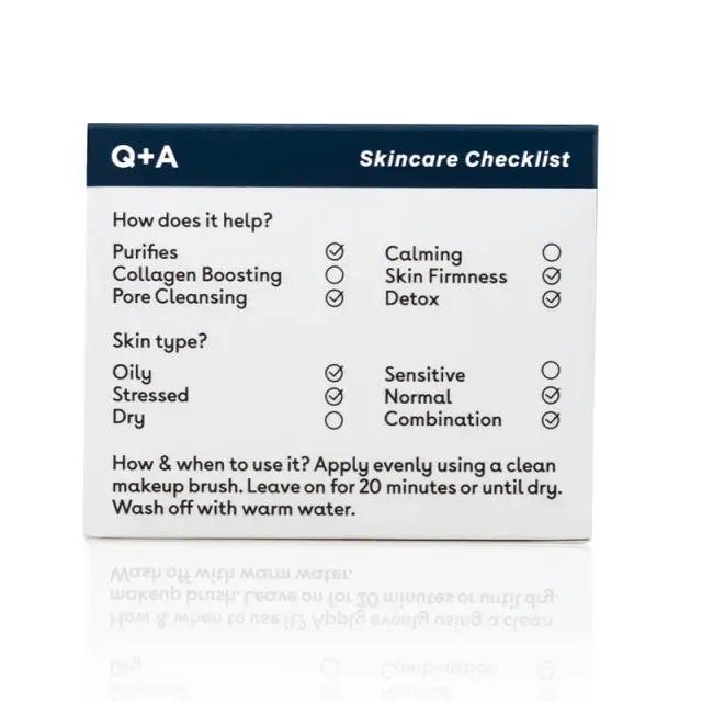 Q+A Activated Charcoal Face Mask Μάσκα προσώπου με ενεργό άνθρακα και άργιλο για βαθύ καθαρισμό 50g 2