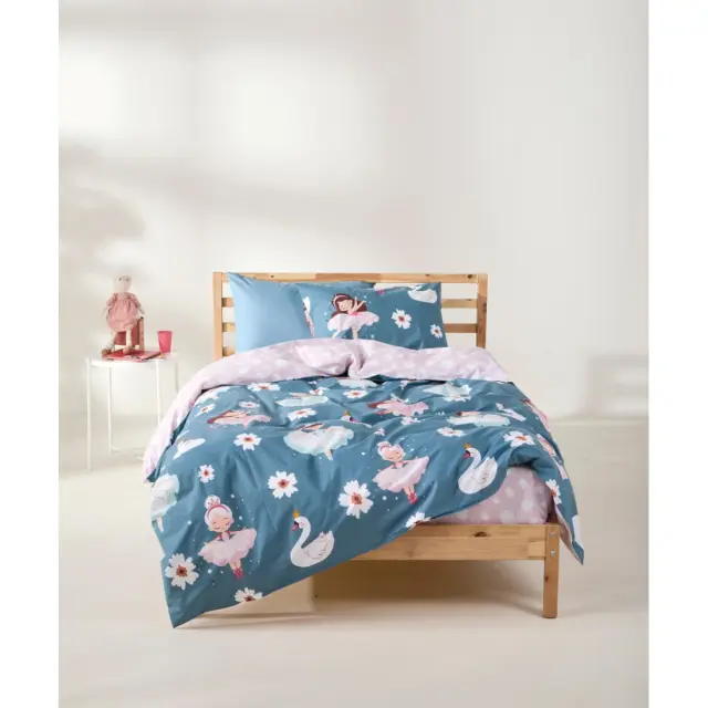 Παιδικό Πάπλωμα Μονό Kentia Pina Blue-Pink-White-Green-Brown 160x240