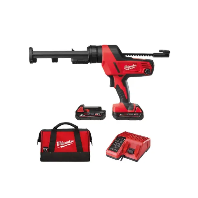 Milwaukee 4933441310 - Πιστόλι Σιλικόνης Μπαταρίας 310ml M18™ C18 PCG/310C 201B με Φορτιστή + 2 Μπαταρίες 2.0Ah (2x2.0Ah)