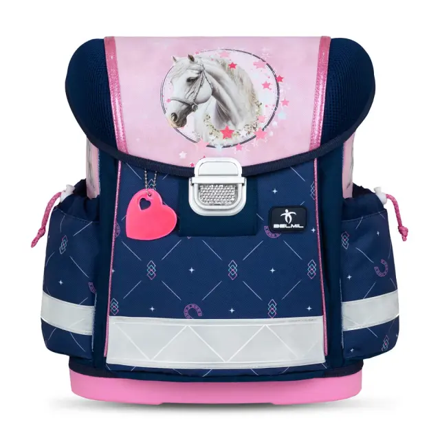 Belmil Classy Εργονομική Σχολική Τσάντα Πλάτης Δημοτικού Amazing Horses (36x32x19) 40313AMH