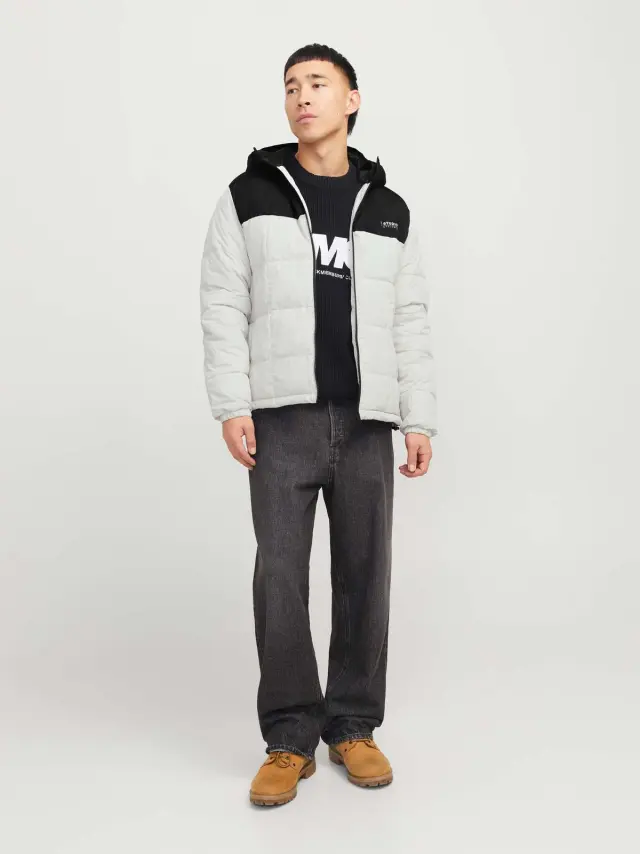 JJBEN SQUARE HOOD JACKET Moonbeam - XL 2