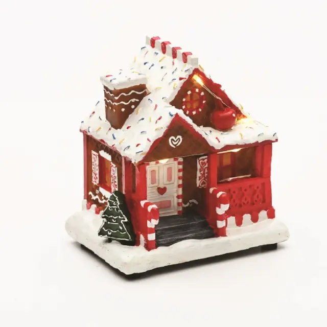 ΧΡΙΣΤΟΥΓΕΝΝΙΑΤΙΚΟ ΔΙΑΚΟΣΜΗTIKO GINGERBREAD ΣΠΙΤΙ ΠΟΛΥΧΡΩΜΟ LED ΜΟΥΣΙΚΗ ME ΑΝΤΑΠΤΟΡΑ 4,5V (ΔΕΝ ΣΥΜΠ) ΚΑΙ ΜΠΑΤΑΡΙΑ 3ΧΑΑ (ΔΕΝ ΣΥΜΠ) 120x100x135mm / X0358