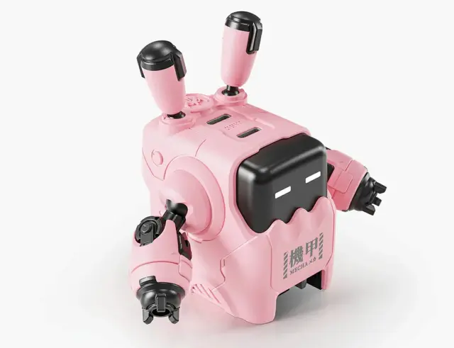 Φορτιστής GaN GravaStar Delta35 με Γρήγορη Φόρτιση 35W - 2x USB-C - Pink 43793 3