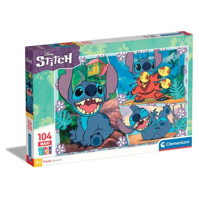 Clementoni Παιδικό Παζλ Maxi Super Color Disney Stitch 104 Τμχ