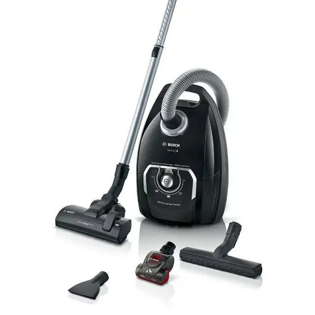 Bosch Serie 8 BGL8BA3S Ηλεκτρική Σκούπα 650W με Σακούλα 5lt Μαύρη