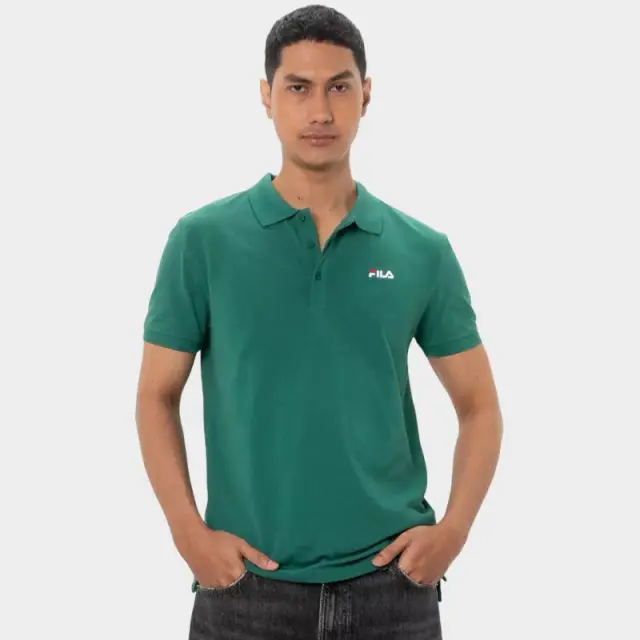 Fila - Ανδρικό Polo T-shirt Slim Fit FAM0717-60084 Πράσινο - S