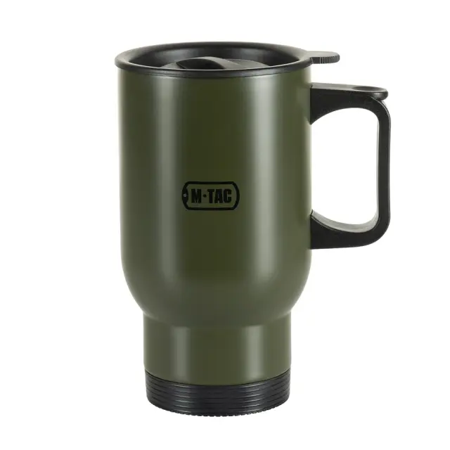 M-TAC Insulated Mug with a lid 450 ml - Ανοξείδωτη Ισοθερμική Κούπα 450ml - 06-Χακί-Olive Green