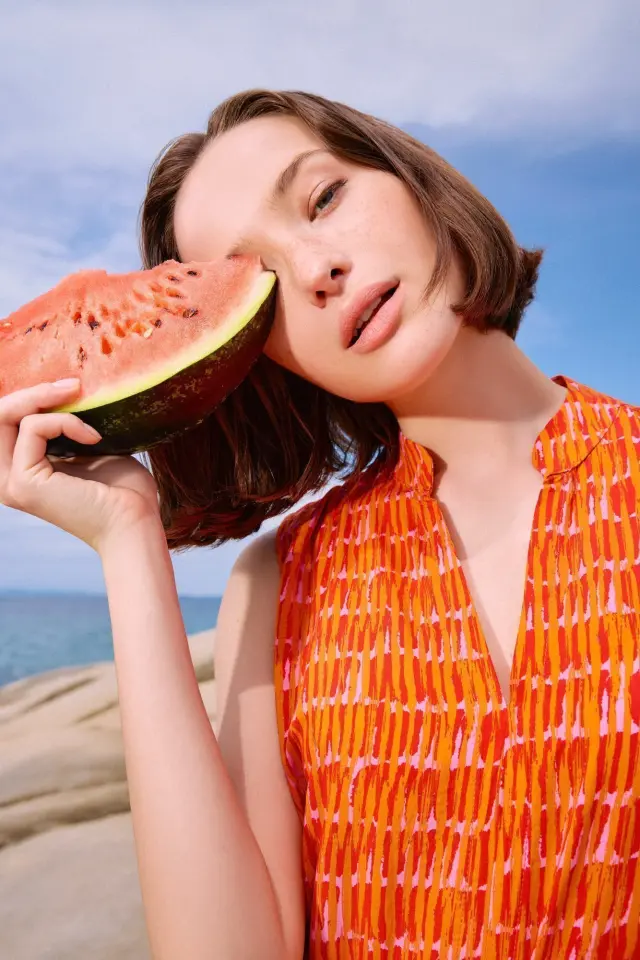 Beachwear Sorbet B621 Orange Pink Label 2