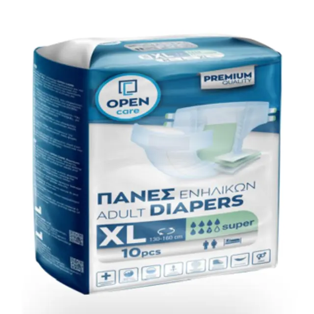 OPEN CARE Πάνα Ενηλίκων Open Care Xlarge 130-160cm 10τεμ
