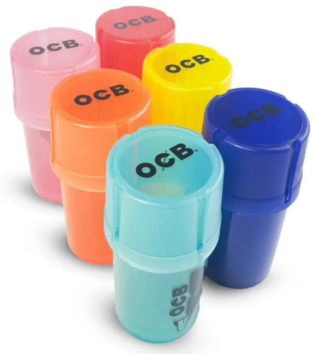 OCB Grinder Τρίφτης Πλαστικός MedTainer 2 σε 1 με Αποθηκευτικό Χώρο - Διάφορα Χρώματα 2