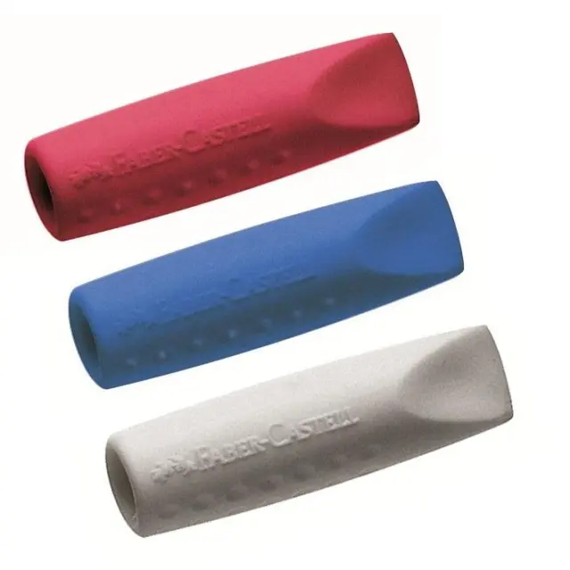 Γομολάστιχα Faber Castell Grip Cup Red-Blue-Grey 2τεμ 187001
