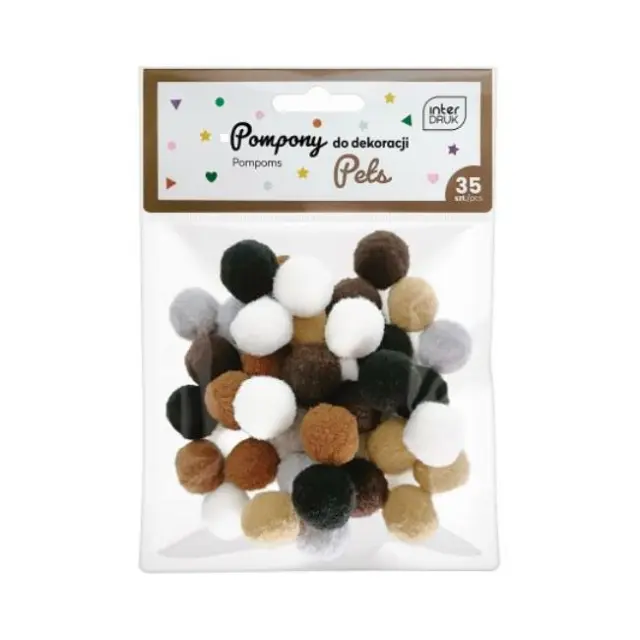 Interdruk Pompoms Χρωματιστά Pets 35 τεμ. (337573)