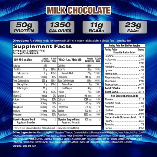 MHP Up Your Mass XXXL 1350 Milk Chocolate, 5.44 kg 2