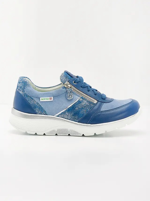Mephisto/Sano Sneakers Γυναικείο δέρμα/δέρμα Nubuck Μπλέ SAN/IZAE-S JEANS - 37 3