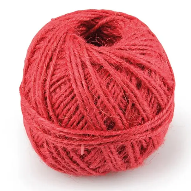 Κορδόνι Φυσική Γιούτα (Jute) - Red Ø2mm x 40m