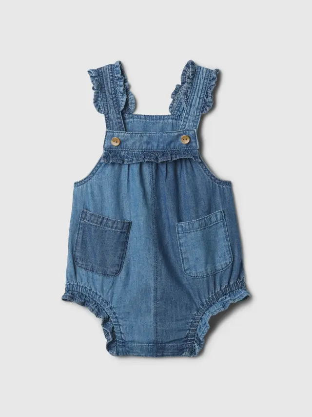 Μπλε Βρεφική Denim Shorty Σαλοπέτα medium wash - 6-12M
