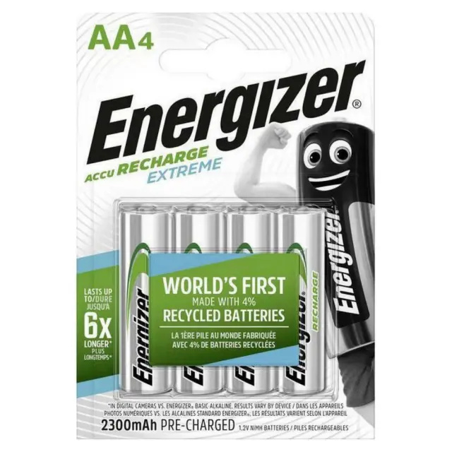 Energizer Extreme Επαναφορτιζόμενες Μπαταρίες AA Ni-MH 2300mAh 1.2V 4τμχ Προφορτισμένες Υψηλής Απόδοσης