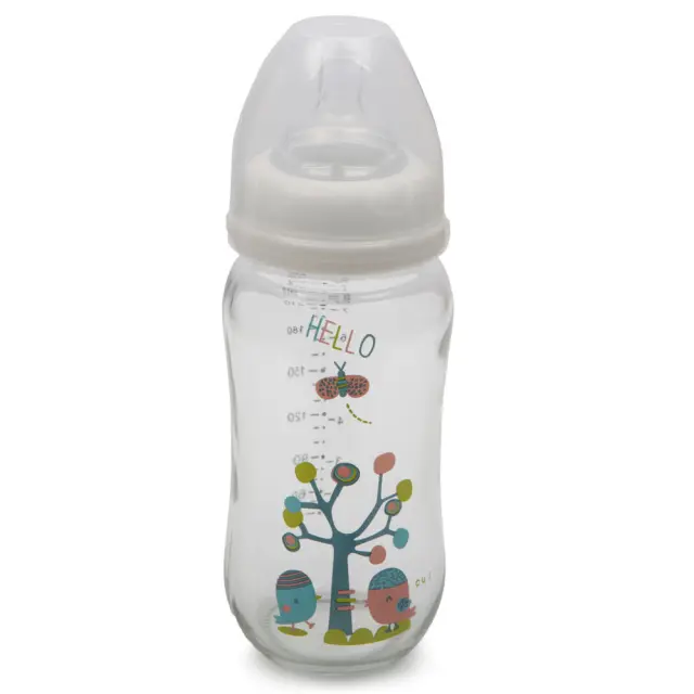 Γυάλινο Μπιμπερό 240 ml με Φαρδύ λαιμό Cangaroo B0468