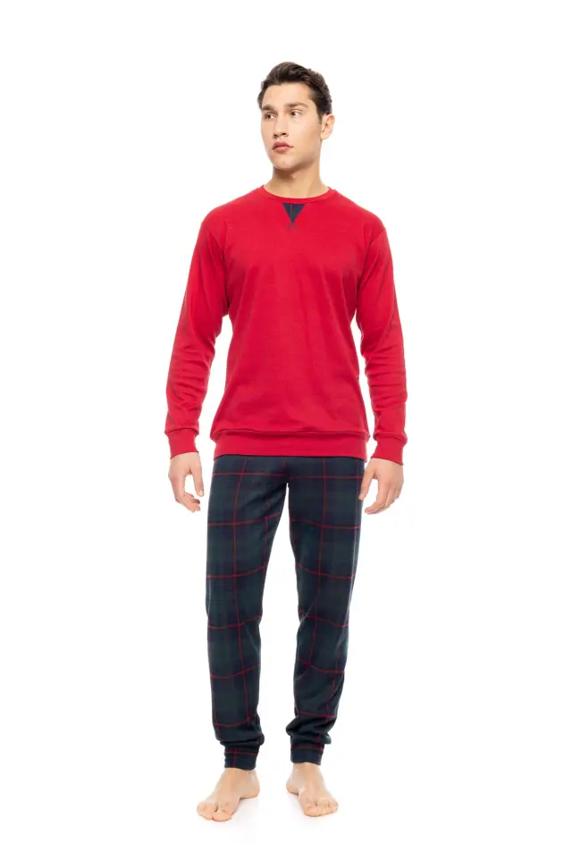 W-M787 - Dark Green - PYJAMA JACQUARD PINE GREEN PLAID - XXL