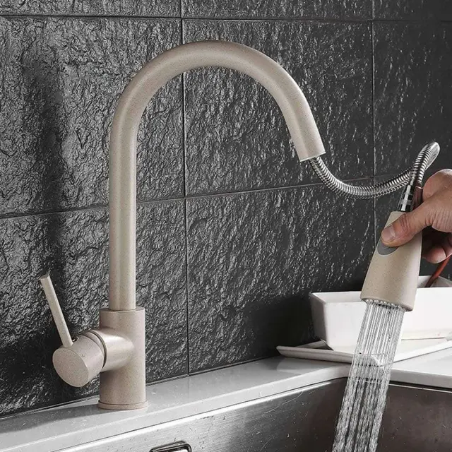 Μπαταρία κουζίνας μπεζ με ντουζ – Kitchen faucet