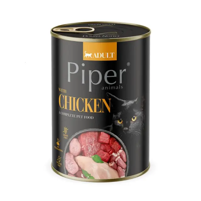 Piper Cat Adult Πατέ Με Κοτόπουλο 400gr Μονόχρωμο