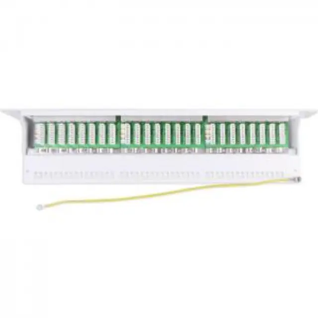 Patch panel κατηγορίας CAT 6A STP, 24 θυρών σε γκρι χρώμα. 3