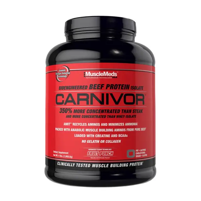 MuscleMeds Carnivor™ 100% Beef Protein Fruit Punch, 56 Servings