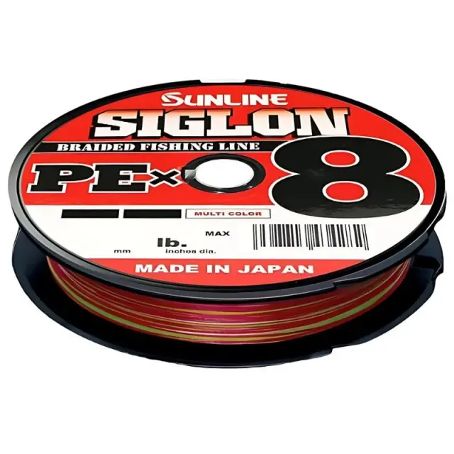 Sunline Siglon PE×8 300m Πολύχρωμο Νήμα – 8κλωνο για Γλυκό & Αλμυρό Νερό 0.6