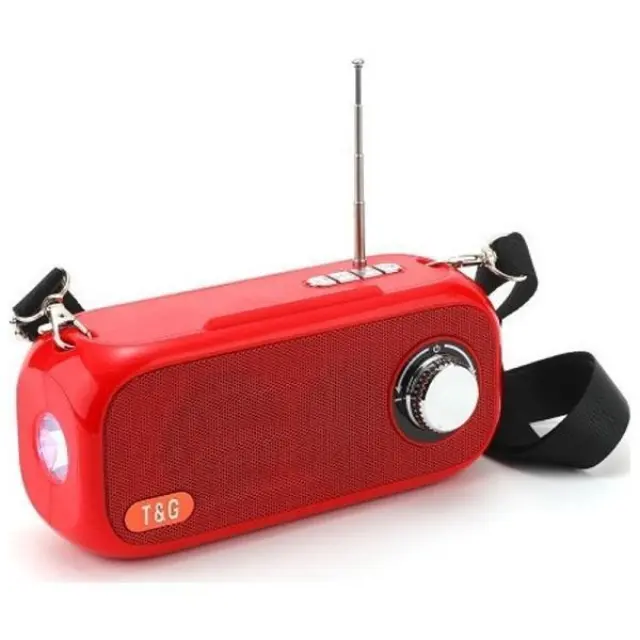 T&G TG-613 Ηχείο Bluetooth 5W με Ραδιόφωνο και Διάρκεια Μπαταρίας έως 4 ώρες Κόκκινο