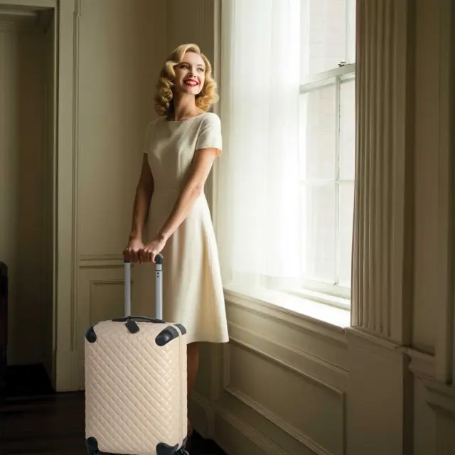 Βαλίτσα Καμπίνας 55x37x22 Σκληρή Premium Greenwich Polo Club 7504 Ivory Πολυπροπυλένιο 2