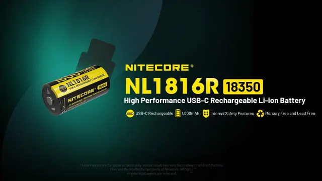 ΜΠΑΤΑΡΙΑ NITECORE 18350 / 1600mAh / USB-C / NL1816R 2