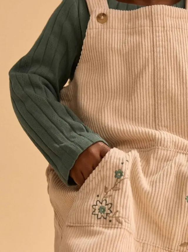 Βρεφικό Φόρεμα Floral Pocket ΕΚΡΟΥ 3