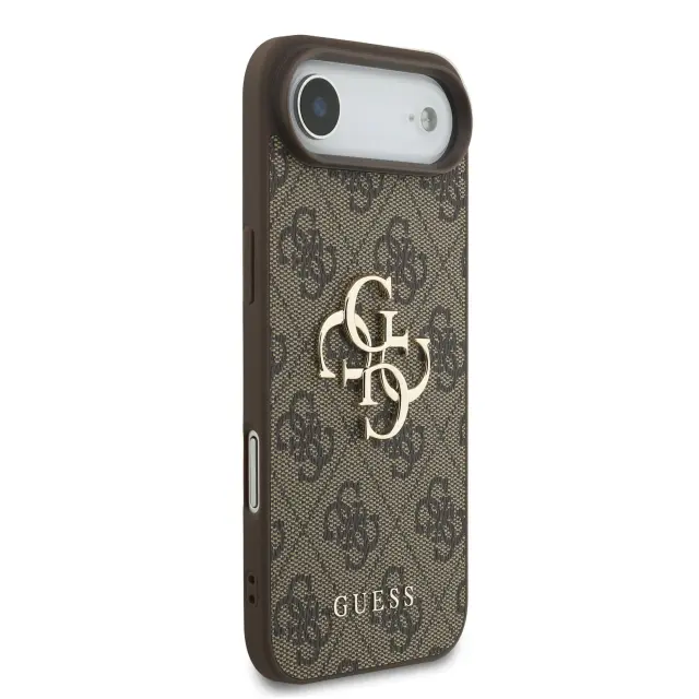 Guess PU 4G Metal Logo Strap Case for iPhone Air Brown 3