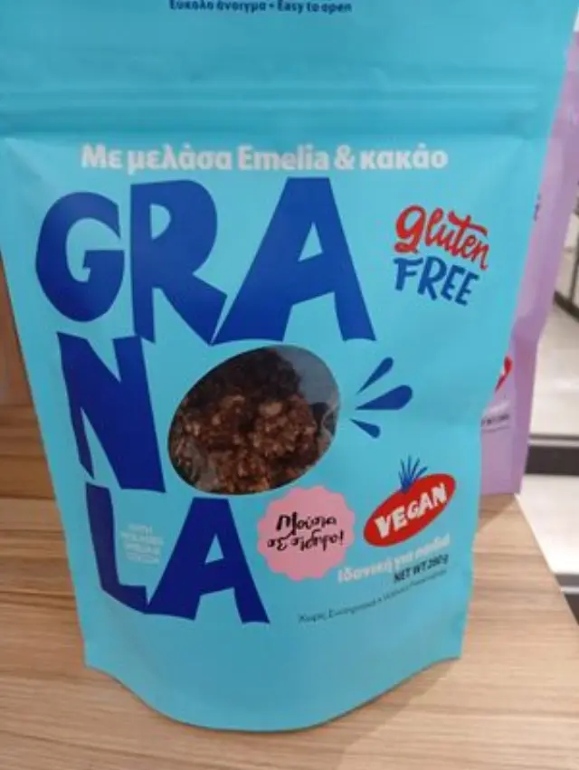 Granola με Κακάο & μελάσα Emelia 280gr Χωρίς Ζάχαρη