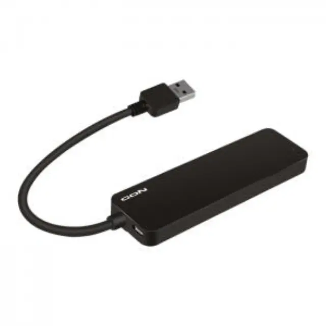 USB hub αλουμινίου 4 θυρών / USB 3.2 Gen 1X1 σε μαύρο χρώμα, με σύνδεση Type-A. 3