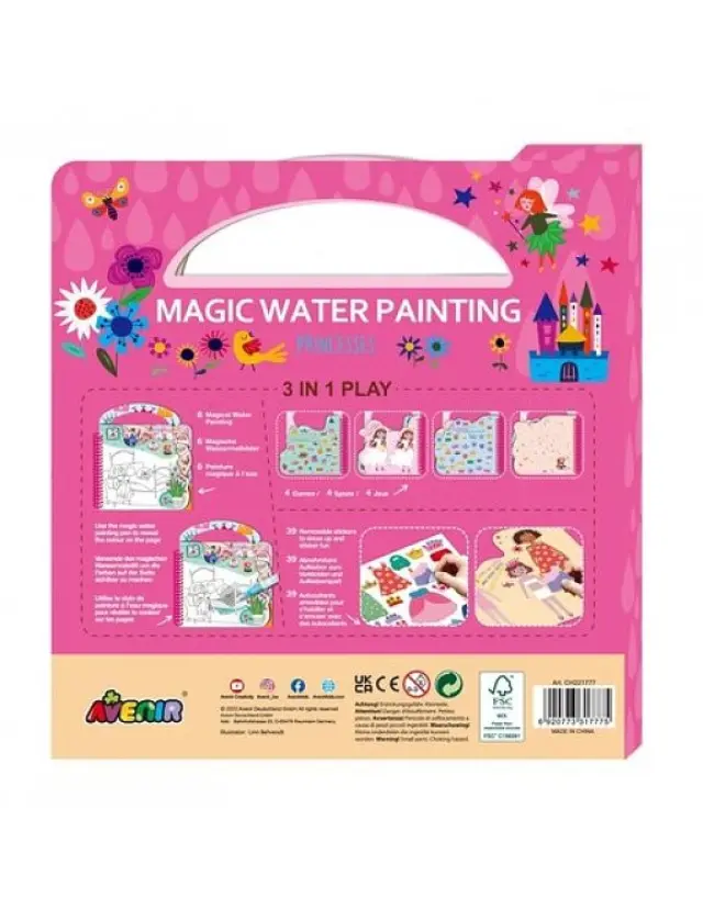 Avenir Magic Water Painting Princess Βιβλίο Ζωγραφικής με Νερό για Ηλικίες 3+ 2