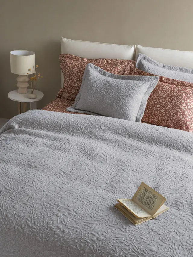 Κουβέρτα 230x260 Υπέρδιπλη Ματλασέ 300gsm Palamaiki Alina 40% Βαμβάκι-60% Πολυέστερ- Grey