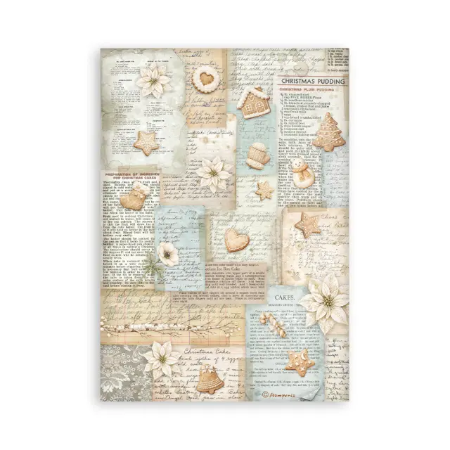 Αυτοκόλλητα Washi pad A5, 8 φύλλα, White Christmas 2
