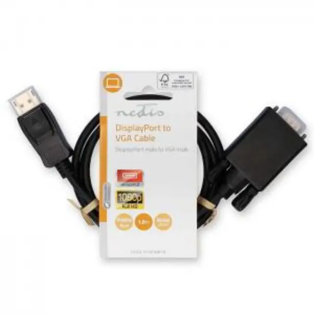 Καλώδιο εικόνας DisplayPort αρσ. - VGA αρσ., 1.00m., σε μαύρο χρώμα. 3