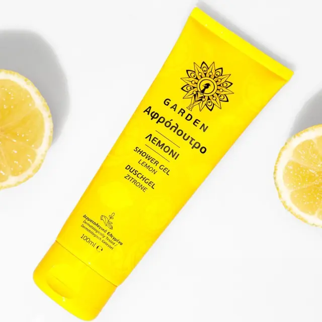 GARDEN Shower Gel Lemon Αφρόλουτρο Λεμόνι 100ml 3