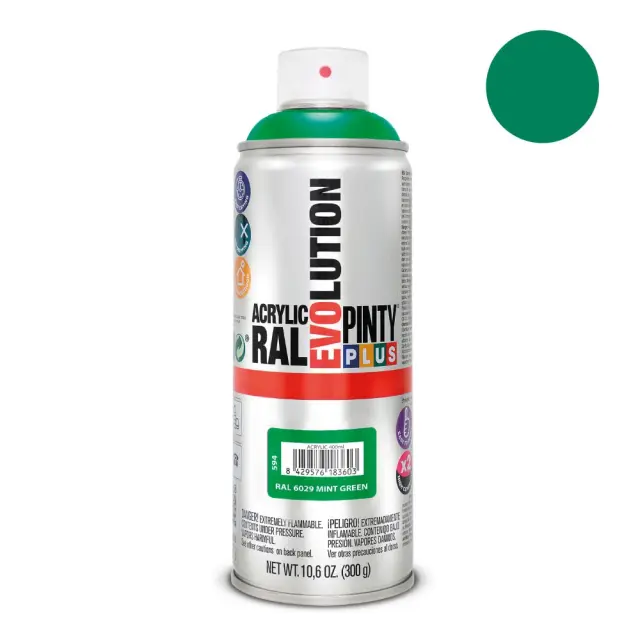 Pinty Plus Evolution Gloss Σπρέι βαφής ακρυλικό 400ml Mint Green / RAL6029