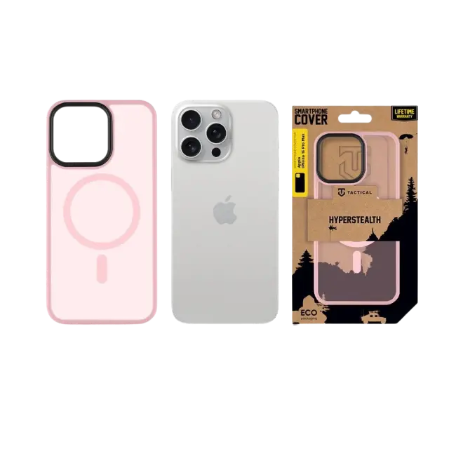 Tactical MagForce Hyperstealth Cover for Apple iPhone 15 Pro Max Pink Panther 3