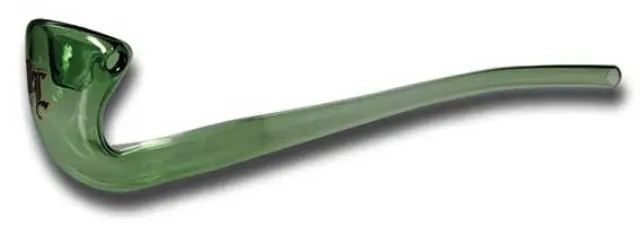 Χειροποίητη Γυάλινη Πίπα Black Leaf Πράσινη - 30cm