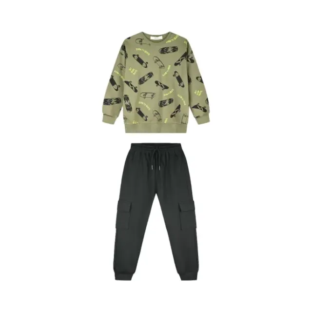 Energiers αγορίστικο σετ φόρμα skateboard cargo χακί μαύρο 13-126053-0 2