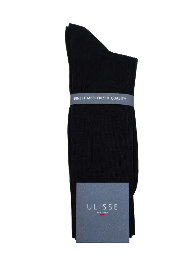 SC-M102-700 - Black - SOCKS MEN ULISSE MERCERISED STRIPE - O/S 41-46 2