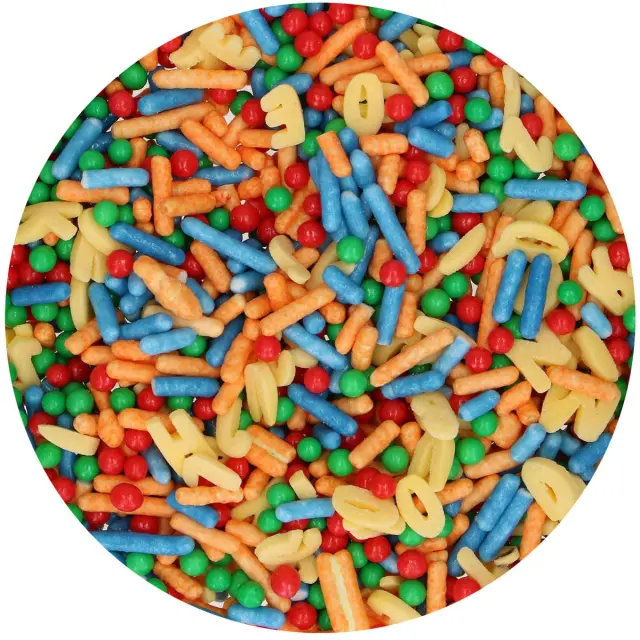 Funcakes Sprinkle Medley - Γράμματα Αλφαβήτου - 65γρ. 2